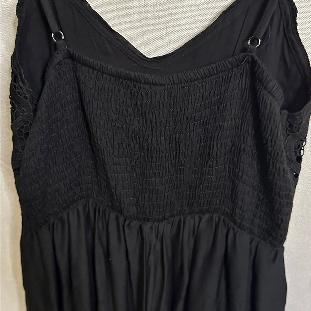 NWOT Black Tiered Lace Maxi Dress - Picture 6 of 7